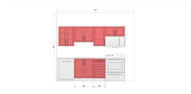 Galley Kitchen cabinets Set 3