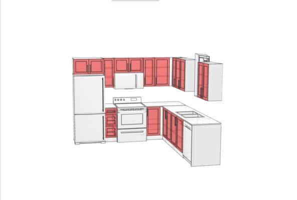 L SHAPE Kitchen cabinets