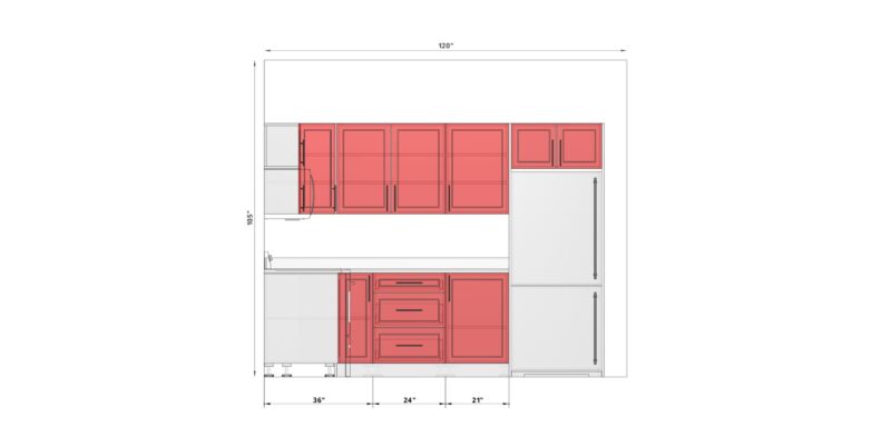 U-Shaped Kitchen cabinets Set 3