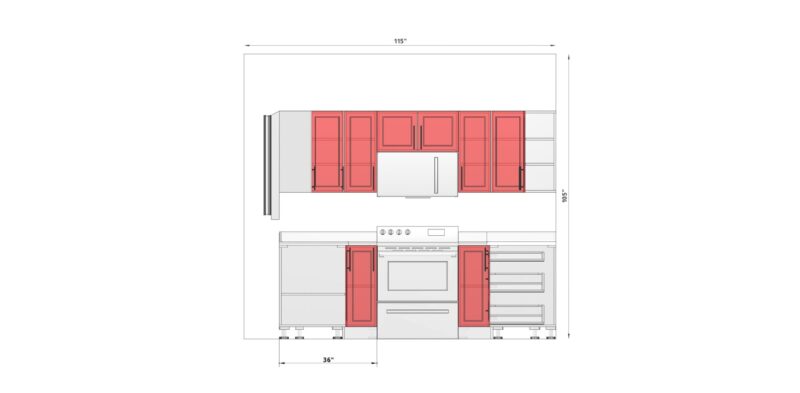 U-Shaped Kitchen Set 5